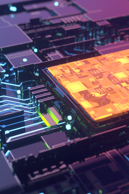 Microprocesseur illuminé